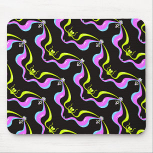 Neon-Schallwelle Mousepad