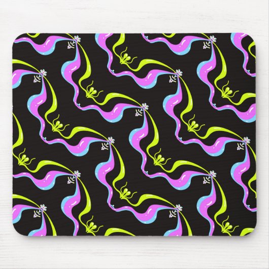 Neon-Schallwelle Mousepad (Vorne)