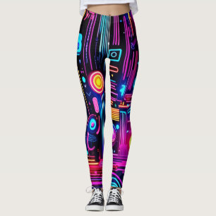 Neon-Schaltkreis-Träume Leggings