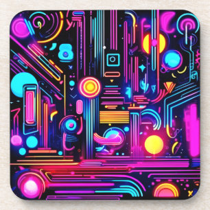 Neon-Schaltkreisträume Getränkeuntersetzer