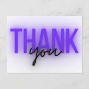 Neon-Schild Danke Postkarte