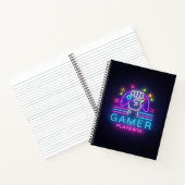 Neon-Schild-Gamer Notizblock (Innenseite)