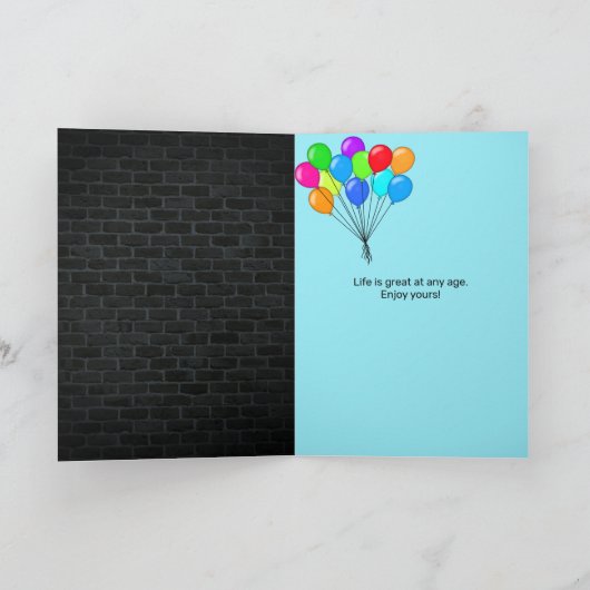 Neon-Schild zum 66. Geburtstag Karte (Innenseite)