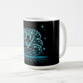 Neon-Schlangensynthwave - Retro-Viper-Strike Kaffeetasse (VorderseiteRechts)