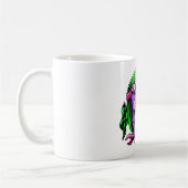 Neon-Schmelz-Zombie-Reiter-Schädel Kaffeetasse (Links)