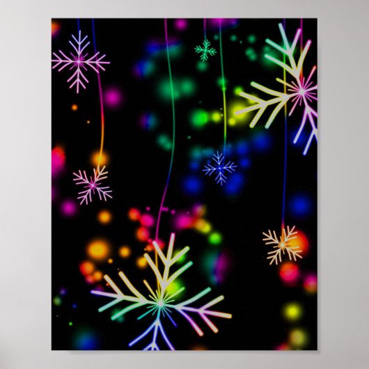 Neon Schnee Poster (Vorne)