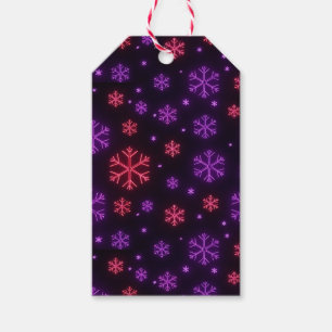 Neon-Schneeflocken Geschenkanhänger