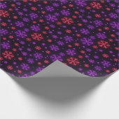Neon-Schneeflocken Geschenkpapier (Ecke)