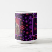 Neon-Schneeflocken Kaffeetasse (Mittel)