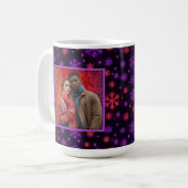 Neon-Schneeflocken Kaffeetasse (Vorderseite Links)