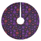 Neon-Schneeflocken Polyester Weihnachtsbaumdecke (Vorderseite)
