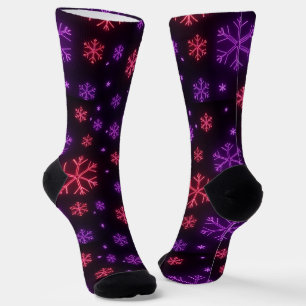 Neon-Schneeflocken Socken