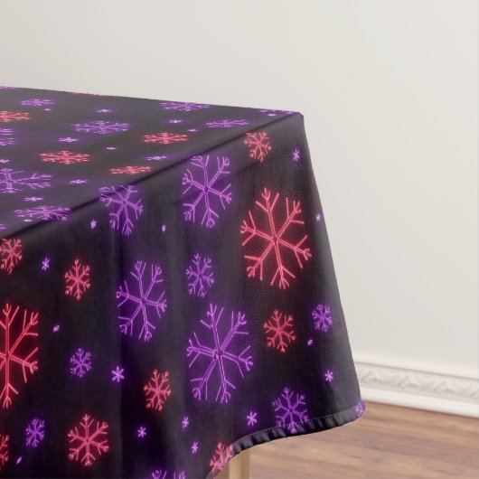Neon-Schneeflocken Tischdecke (Beispiel)