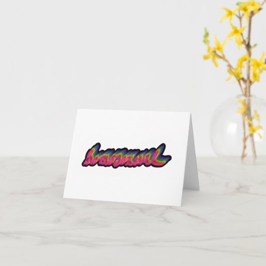 Neon Schriftart "homosexuelle" Grußkarte Karte (Gelbe Blume)