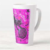Neon-Schwarzkatzen-Kunst Milchtasse (Rechte Ecke)