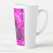 Neon-Schwarzkatzen-Kunst Milchtasse (Rechts)