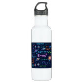 Neon Science Equations Water Bottle | Physics Math Edelstahlflasche (Vorderseite)