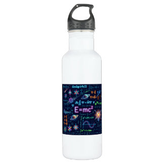 Neon Science Equations Water Bottle | Physics Math Edelstahlflasche