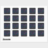 Neon Science & Math Formulas Pattern Sticker | Phy (Blatt)
