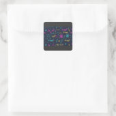 Neon Science & Math Formulas Pattern Sticker | Phy (Tasche)