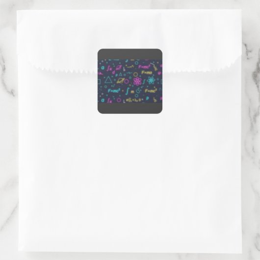 Neon Science & Math Formulas Pattern Sticker | Phy (Tasche)