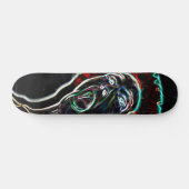 Neon Scream Face Skateboard (Horizontal)