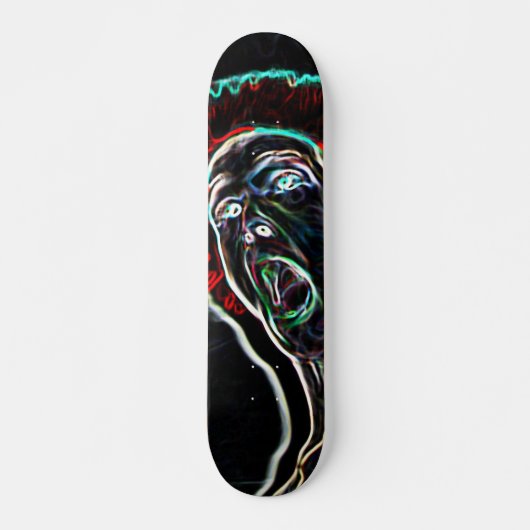 Neon Scream Face Skateboard (Vorne)