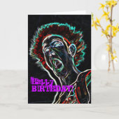Neon Scream Geburtstagskarte Karte (Gelbe Blume)