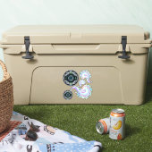 Neon Sea Life gezeichnet Aufkleber (Kühler)