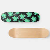 Neon Sea Turtle Pattern Dd Brand Skateboard (Horizontal)