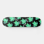 Neon Sea Turtle Pattern Dd Brand Skateboard (Horizontal)