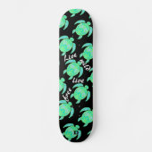 Neon Sea Turtle Pattern Dd Brand Skateboard (Vorderseite)