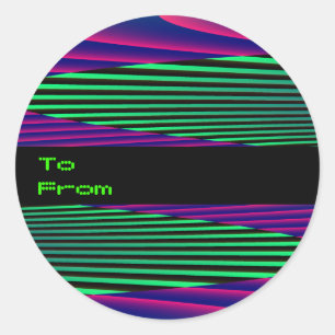 Neon Seas Custom Gift tag Runder Aufkleber