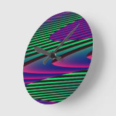 Neon Seas Wall Clock Runde Wanduhr (Winkel)