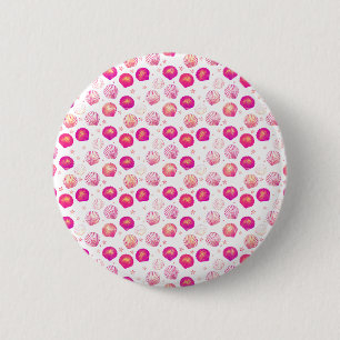 Neon Seashells - Nahtloses Küstenmuster Button