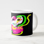 Neon-Seepferdchen-Felsen Jumbo-Tasse (Vorderseite Rechts)