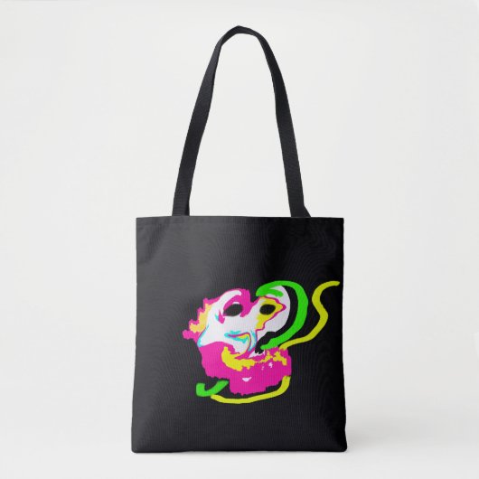 Neon-Seepferdchen-Felsen Tasche (Vorderseite)