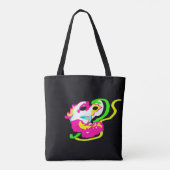 Neon-Seepferdchen-Felsen Tasche (Rückseite)