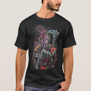 Neon-Sensenmann: Cyberpunk-Style-Tod T-Shirt