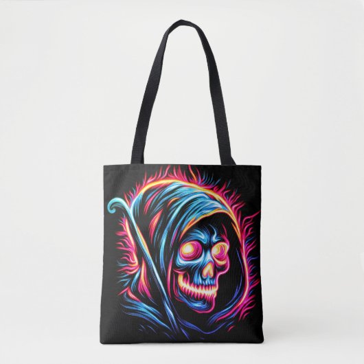Neon Sensenmann Glow - Skull Bag Tasche (Vorderseite)