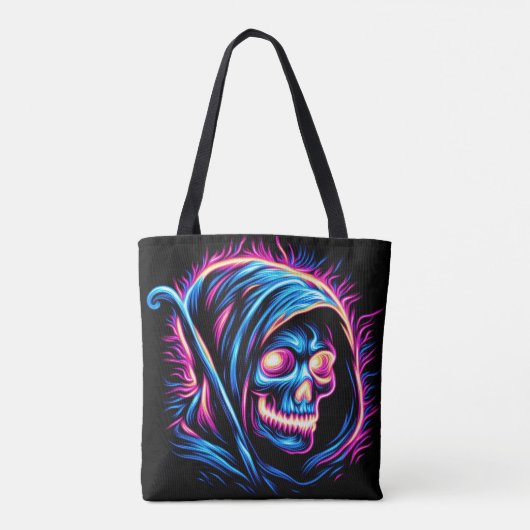 Neon Sensenmann Glow - Skull Bag Tasche (Rückseite)