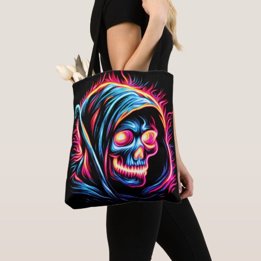 Neon Sensenmann Glow - Skull Bag Tasche (Von Nahem)