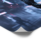 Neon Sentinel: Guardian of the Electric City Poster (Ecke)