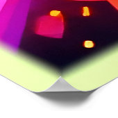 Neon Shapes Abstrakt Tunnel Art Poster (Ecke)