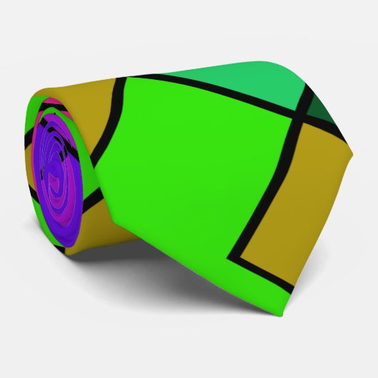 Neon Shapes Krawatte (Gerollt)
