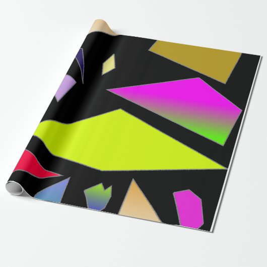 Neon Shapes Wrapping Paper Geschenkpapier (Ungerollt)