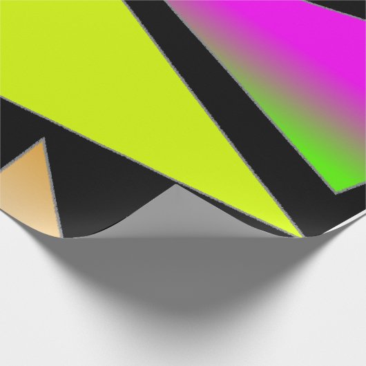 Neon Shapes Wrapping Paper Geschenkpapier (Ecke)