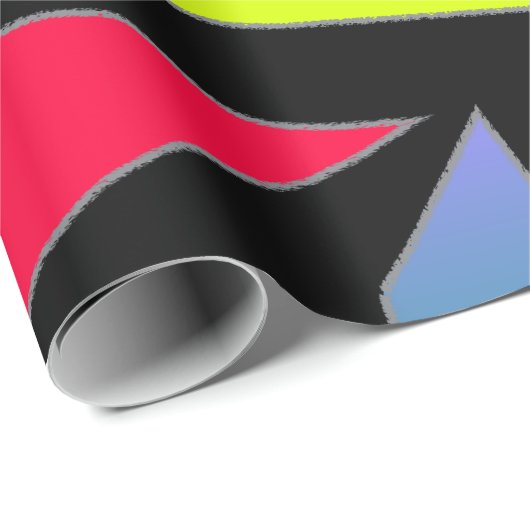 Neon Shapes Wrapping Paper Geschenkpapier (Rolleneckpunkt)