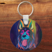 Neon-Shepherd-Anhänger Schlüsselanhänger (Vorderseite)