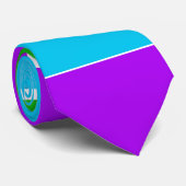 Neon Sherbet Stripes Krawatte (Gerollt)